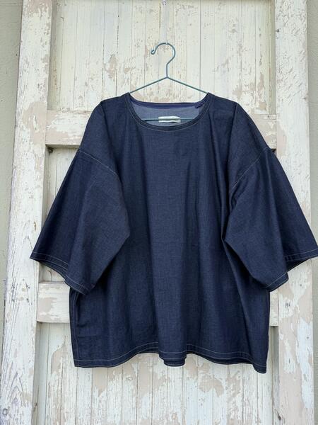 Camicia in jeans over L