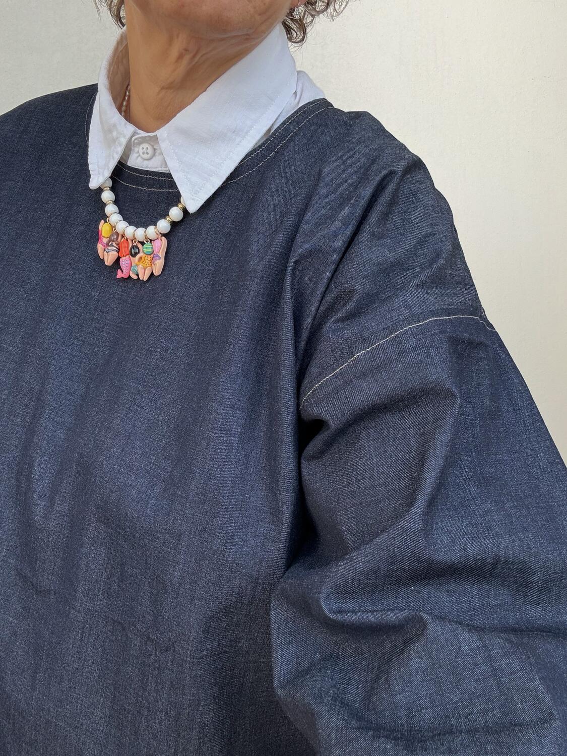 Camicia in jeans over L