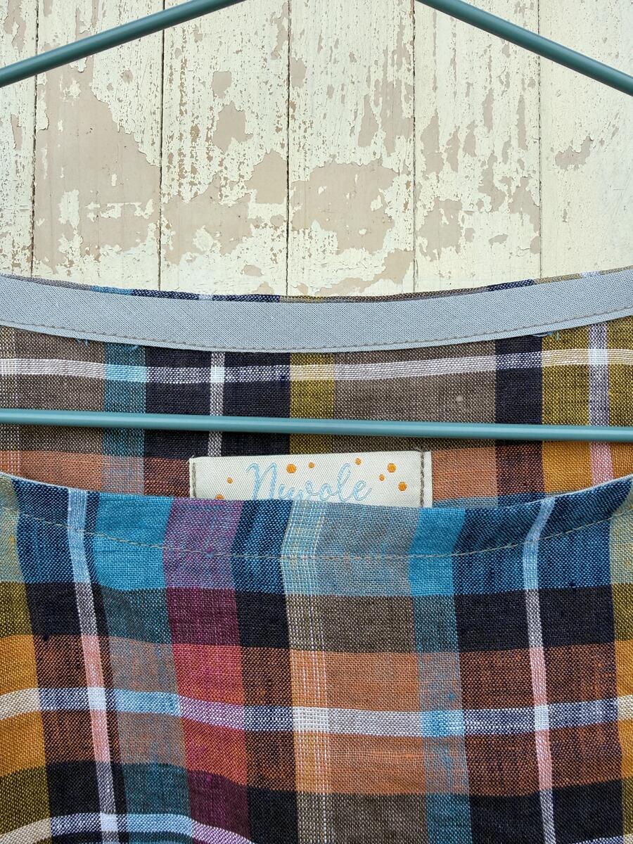 Camicia quadri in lino