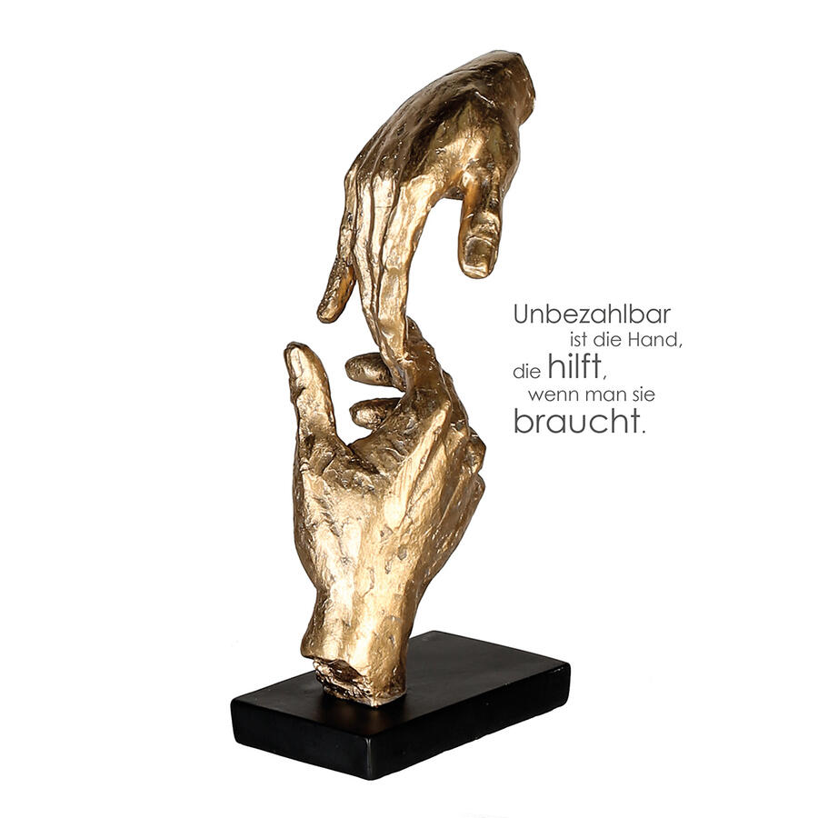 Gilde - Scultura “Two Hands” – Mani in Connessione Oro