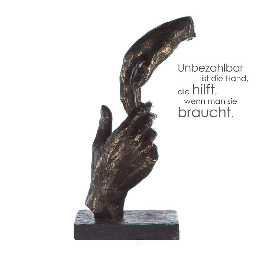 Scultura “Two Hands” – Mani in Connessione bronzo