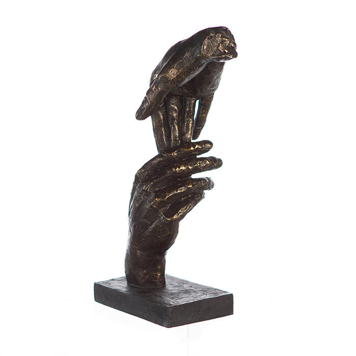 Scultura “Two Hands” – Mani in Connessione bronzo