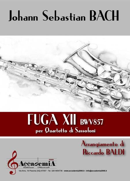 FUGA XII BWV857 (Quartetto di Sassofoni) - Riccardo Baldi / Johann Sebastian Bach