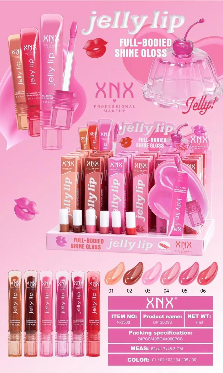 XNX JELLY LIP (similare NYX)
 [Conf.da 24 pezzi]