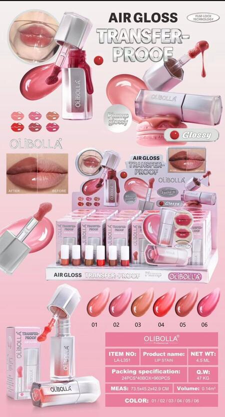 OLIBOLLA AIR GLOSS TRANSFER-PROOF
 [Conf.da 24 pezzi]