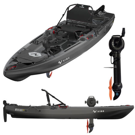 Kayak da pesca a pedali Vibe Makana 100 con sistema ad elica Impulse Drive - Raven - 305 cm