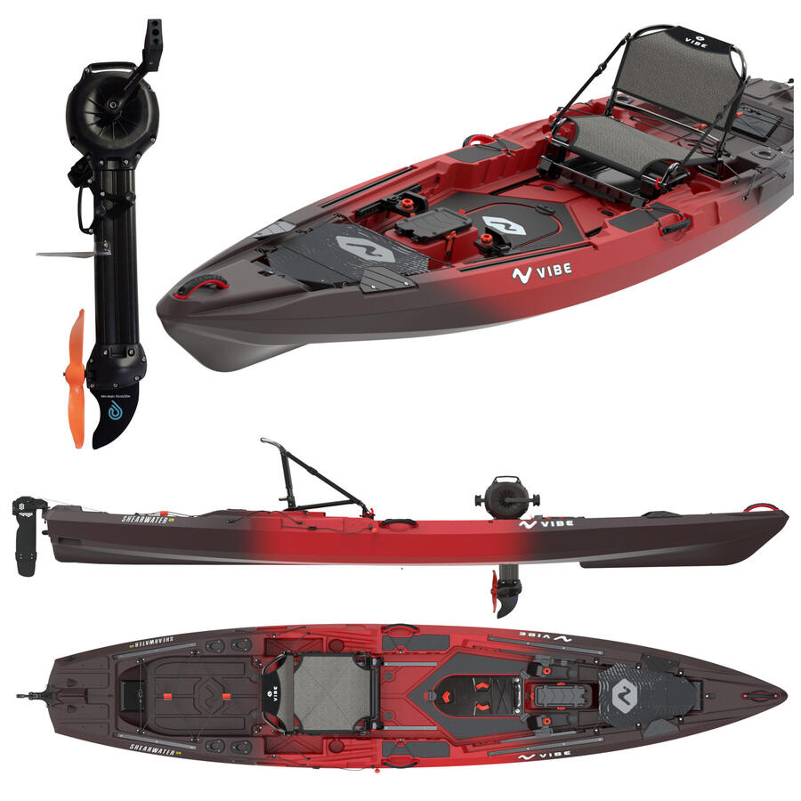Kayak da pesca a pedali Vibe SHEARWATER 125 Impulse Drive - 381 cm 