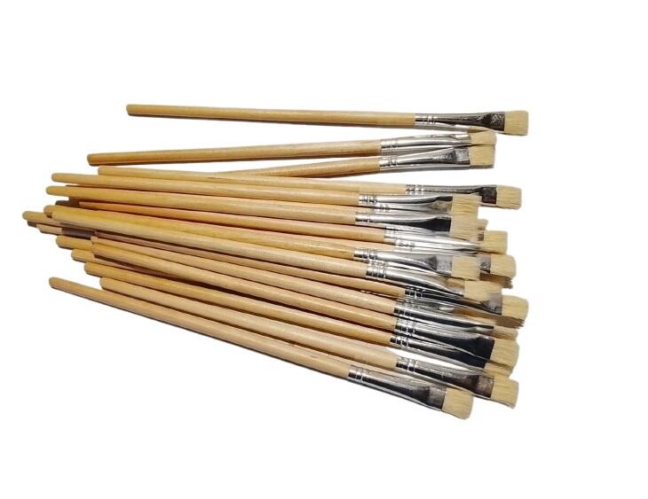 Set Pittura Professionale – 24 Pennelli Legno + 6 Contenitori per il Colore