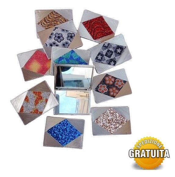 Set 16 Specchietti da Borsetta "Glitter & Glamour"