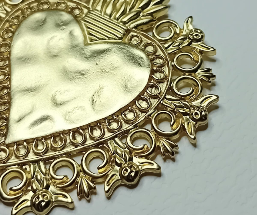 Collana "Cuore Sacro" con Cordone Leopardato