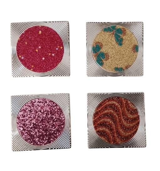 Set 16 Specchietti da Borsetta "Silver & Sparkle"