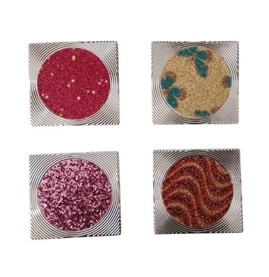 Set 16 Specchietti da Borsetta "Silver & Sparkle"