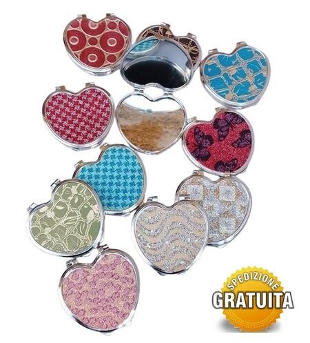 Set 16 Specchietti da Borsetta "Lovely Heart"