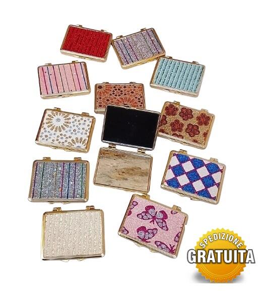 Set 16 Specchietti da Borsetta "Glitter e oro"