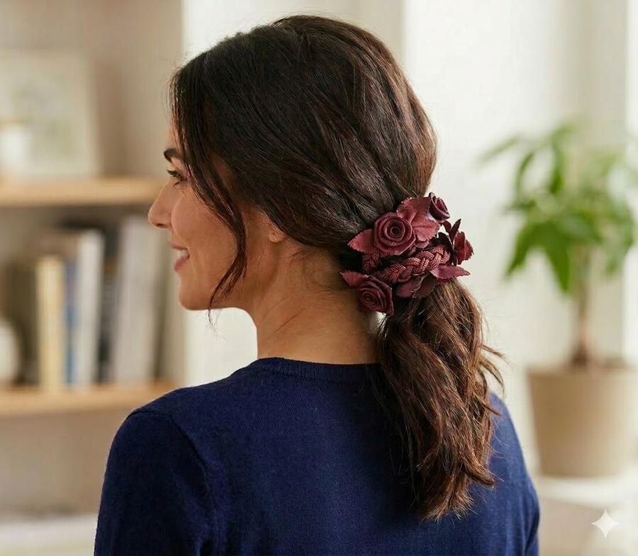 Set 80 Elastici Scrunchies Floreali Assortiti – 4 Modelli (20 pz cad.)