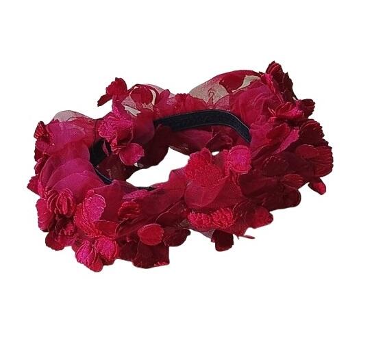 Set 80 Elastici Scrunchies Floreali Assortiti – 4 Modelli (20 pz cad.)
