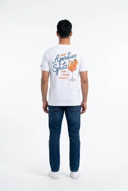 Superculture T-shirt Aperitivo Spritz A1901 Bianco