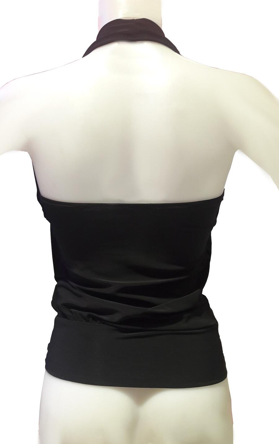 Open Front Soft Neckline Dance Top 3-0030