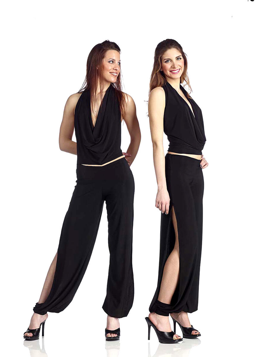 Open Front Soft Neckline Dance Top 3-0030