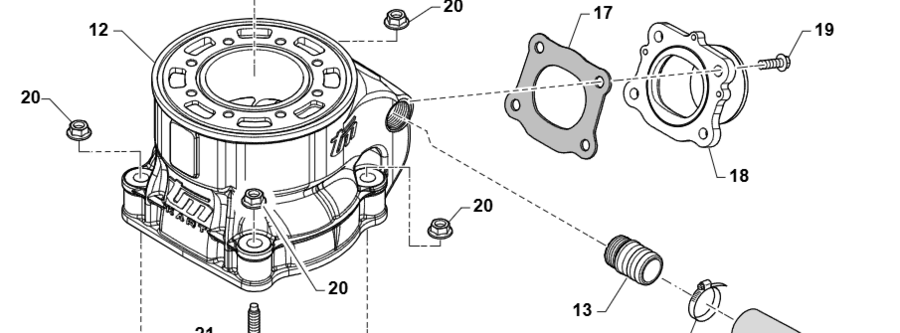 RACCORDO ACQUA CILINDRO KZ R2 / KZ R3