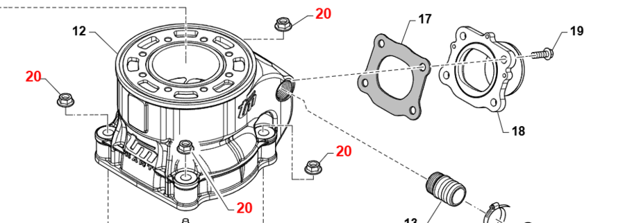 DADO M8 FLANGIATO CHIAVE 12 mm