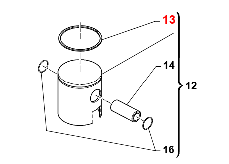 SEGMENTO PISTONE TM KZ Ø 54 X 0,8 mm