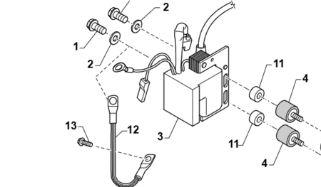 BOCCOLA BOBINA SELETTRA PER MOTORI TM OK / MINI / KZ