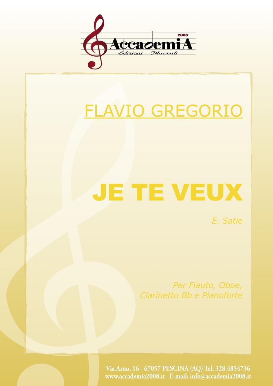 JE TE VEUX (Formazioni Scolastiche) - Flavio Gregorio / Erik Satie