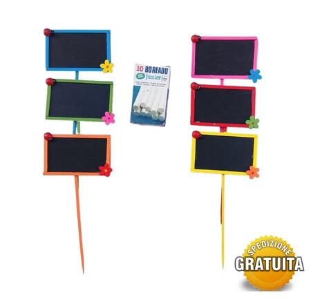 12 Lavagnette Segnaposto Colorate – Perfette per Feste, Eventi e Decorazioni Creative