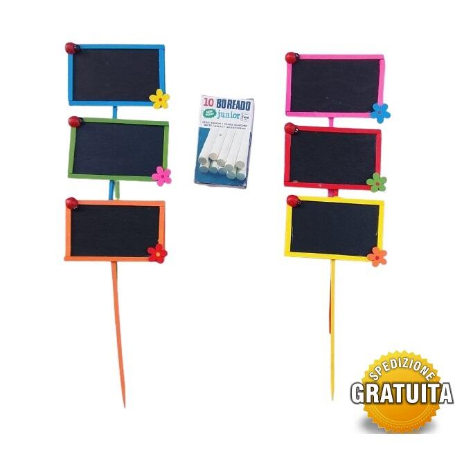 12 Lavagnette Segnaposto Colorate – Perfette per Feste, Eventi e Decorazioni Creative