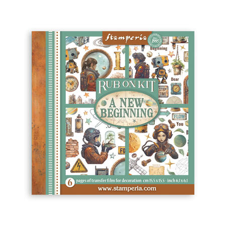 Rub on kit A new Beginning 6 pagine