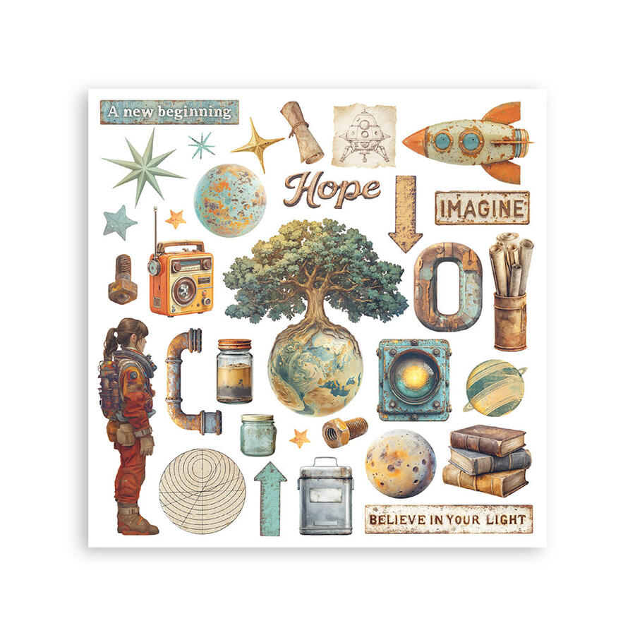 Rub on kit A new Beginning 6 pagine