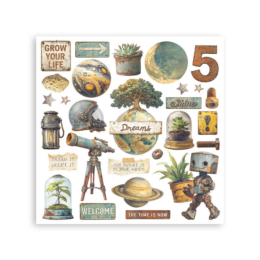 Rub on kit A new Beginning 6 pagine