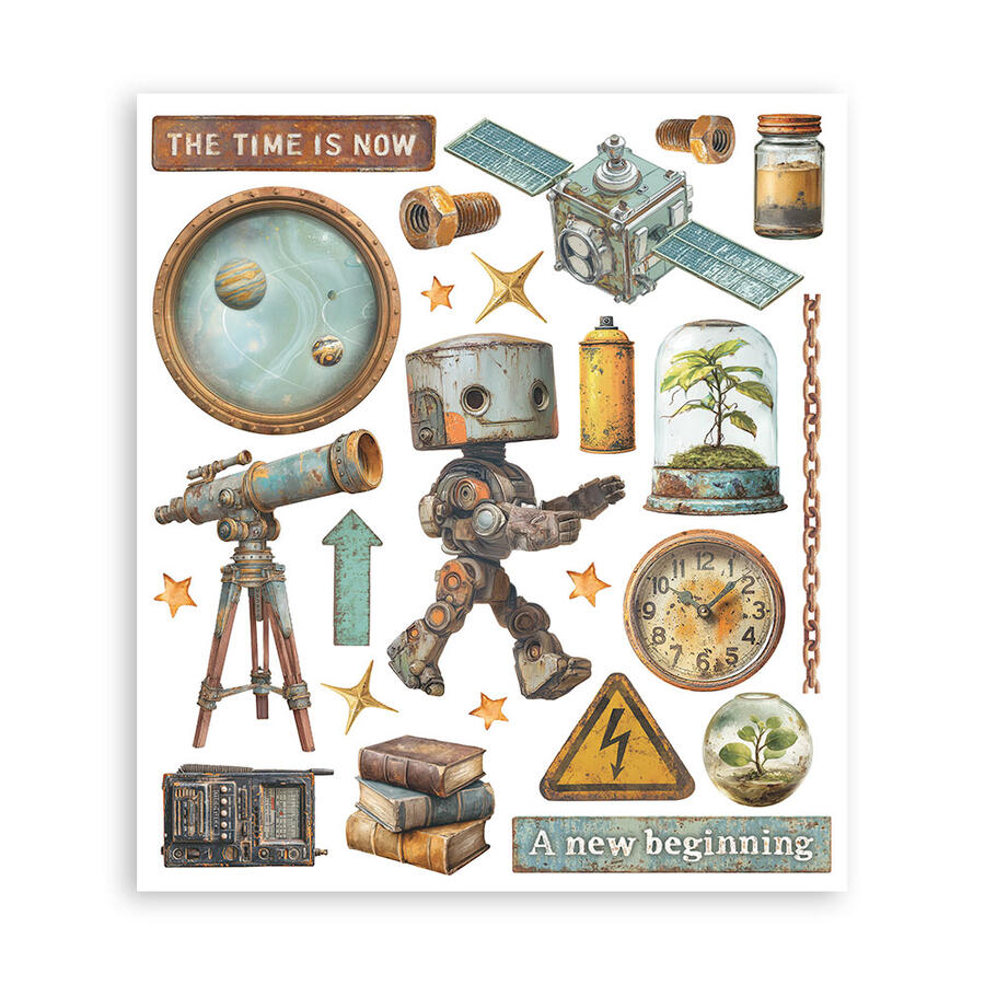 Rub on selection cm 20,5 x 23  A new Beginning 6 pagine