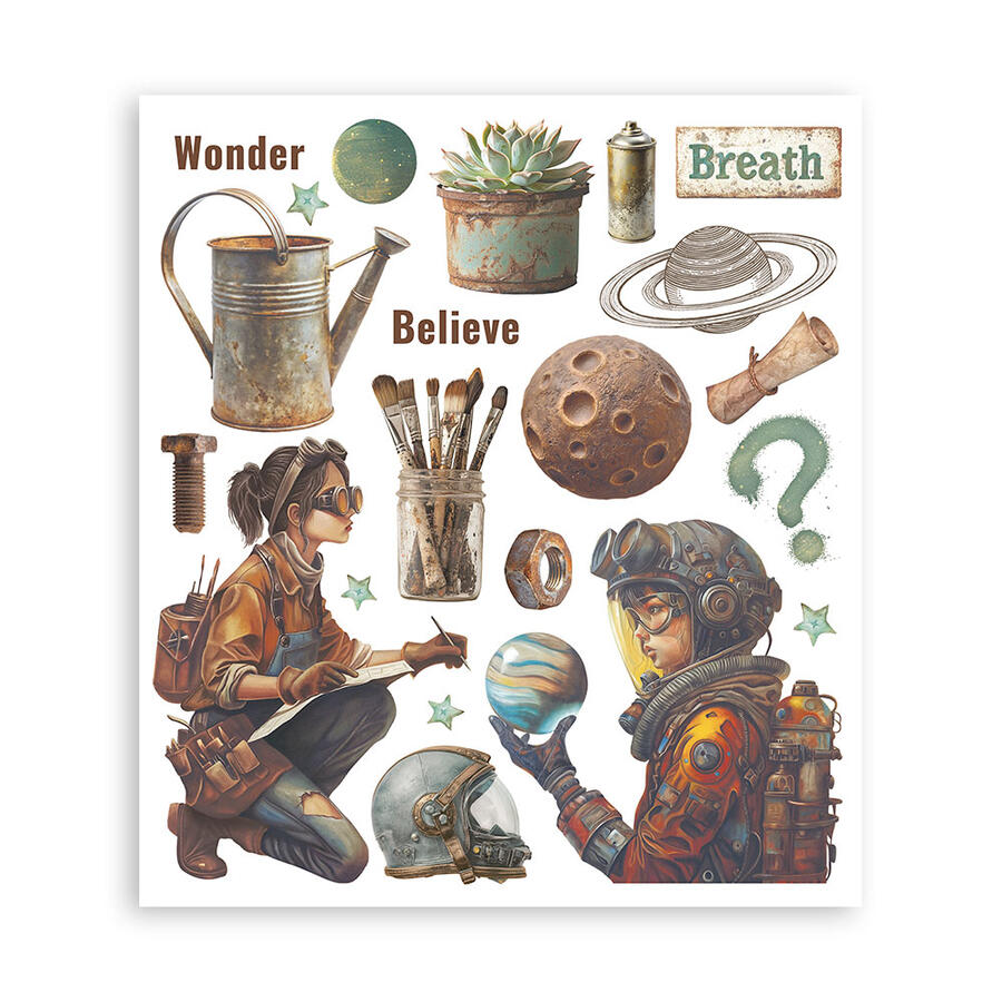 Rub on selection cm 20,5 x 23  A new Beginning 6 pagine