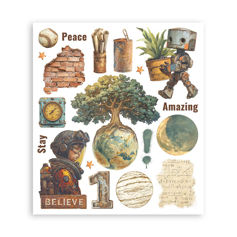 Rub on selection cm 20,5 x 23  A new Beginning 6 pagine