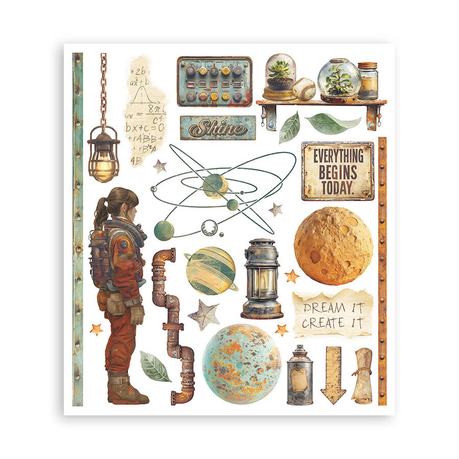 Rub on selection cm 20,5 x 23  A new Beginning 6 pagine