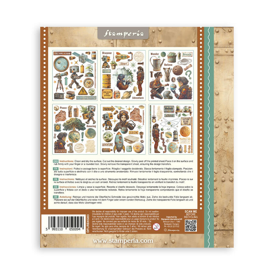 Rub on selection cm 20,5 x 23  A new Beginning 6 pagine