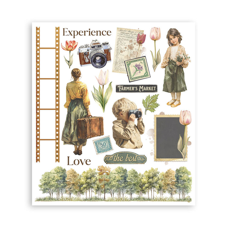 Rub on selection cm 20,5 x 23  Art of Travelling 6 pagine