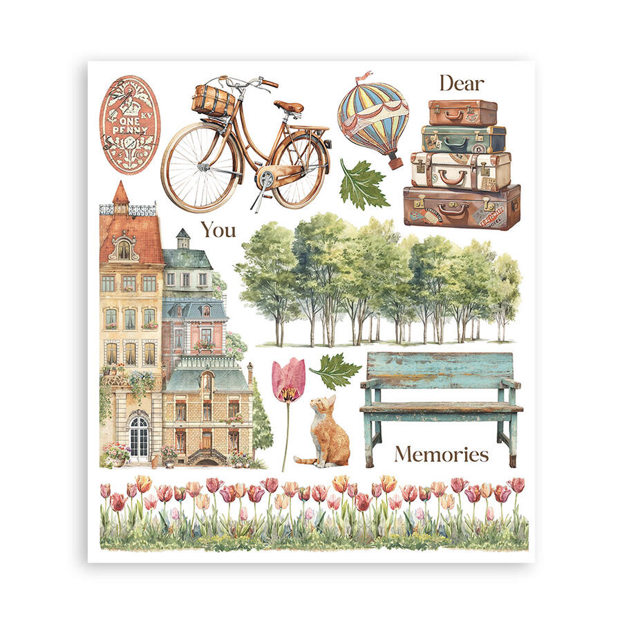 Rub on selection cm 20,5 x 23  Art of Travelling 6 pagine