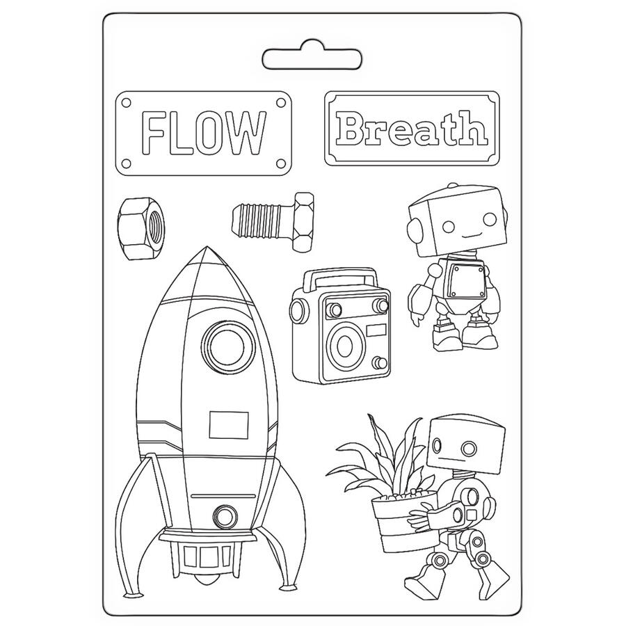 Stampo morbido A5 A new Beginning navicella e robot