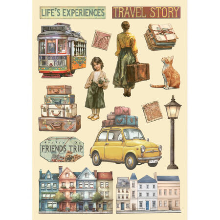 Wooden shape colorato fto A5 Art of Travelling