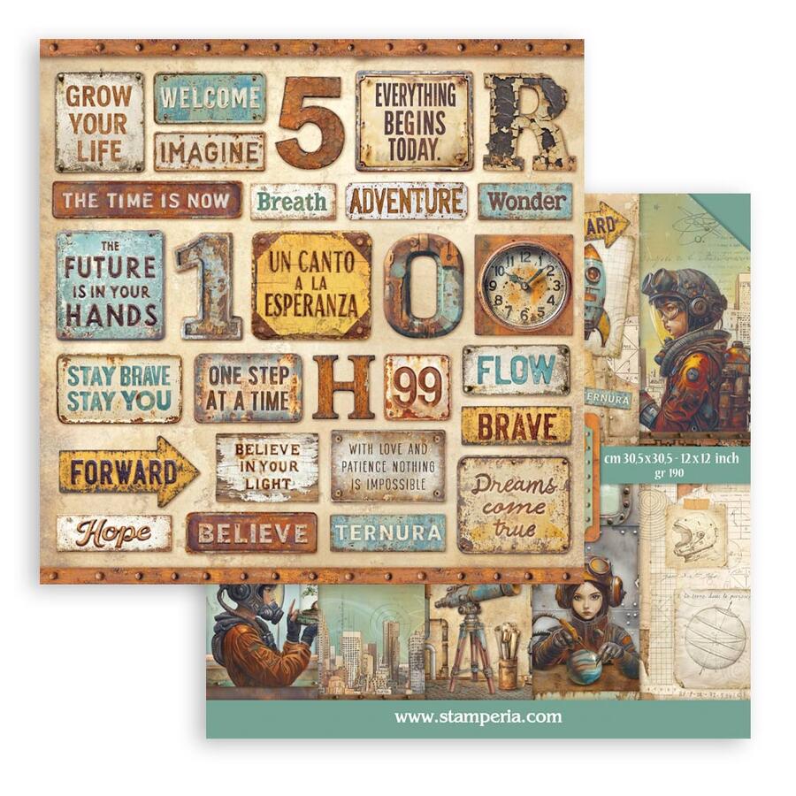 Blocco 10 fogli 30,5 x 30,5 Double Face A new Beginning