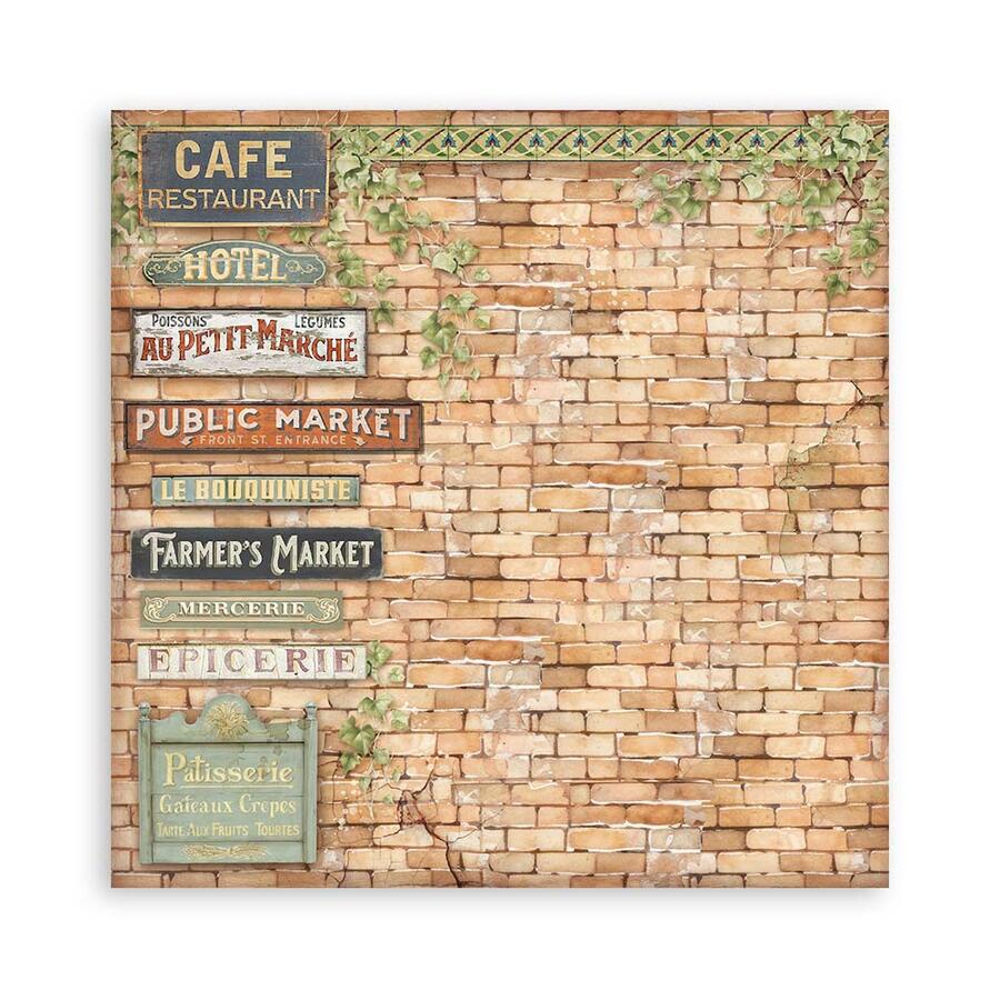 Blocco 10 fogli 20,3 x 20,3 Double Face Art of Travelling