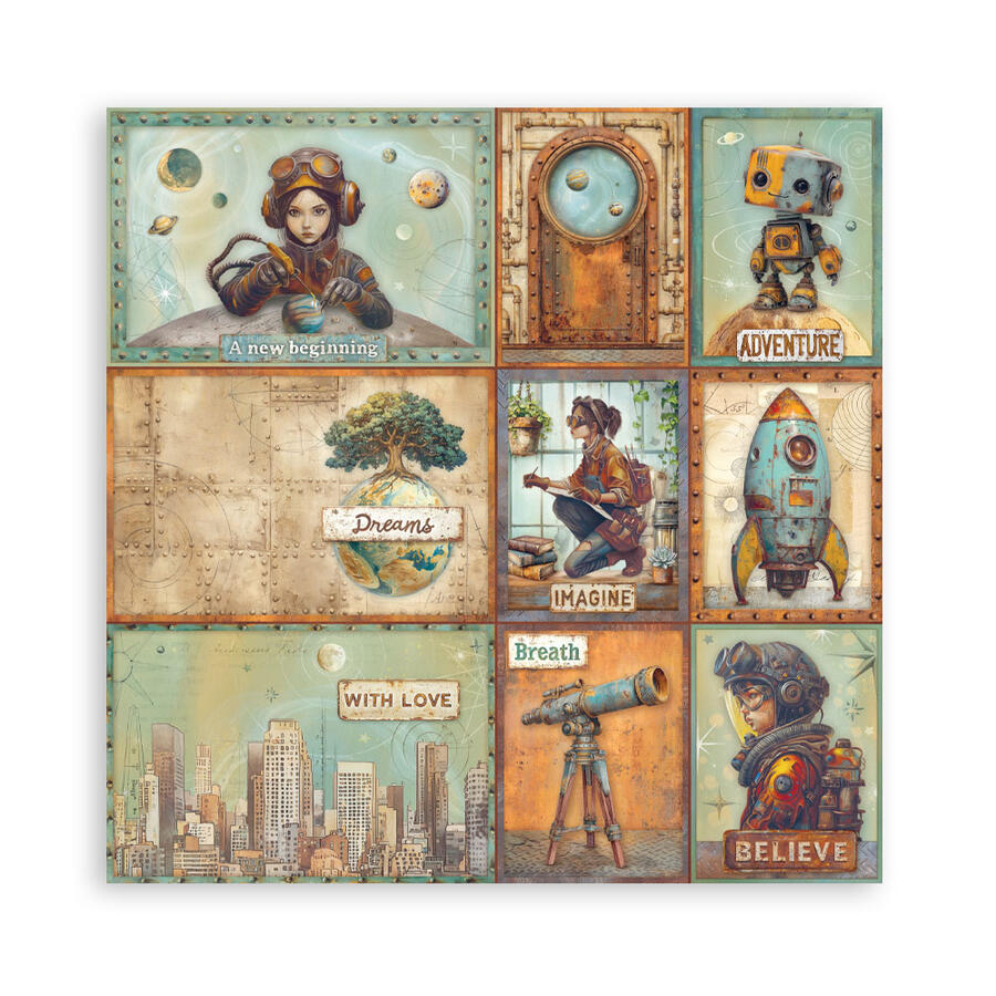 Blocco 10 fogli 20,3 x 20,3 Double Face A new Beginning