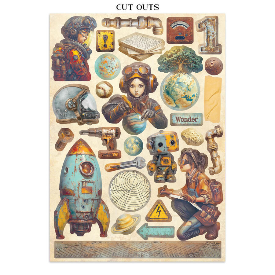 Junk journal stickers, cut-outs, backgrounds A new Beginning