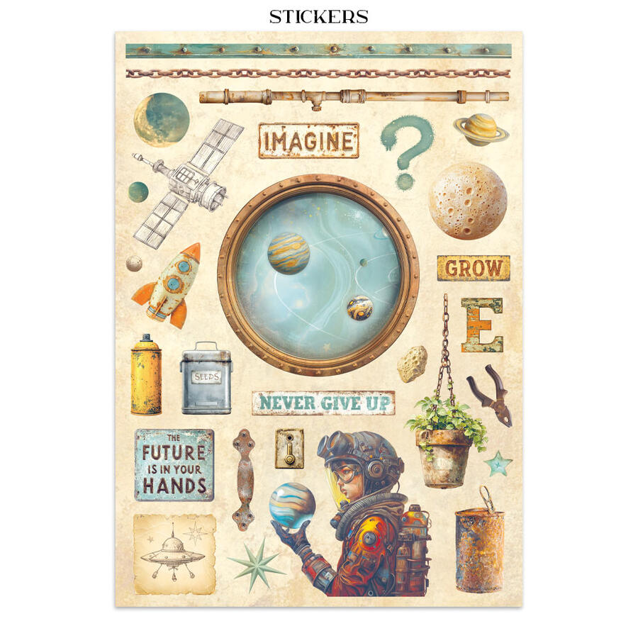 Junk journal stickers, cut-outs, backgrounds A new Beginning