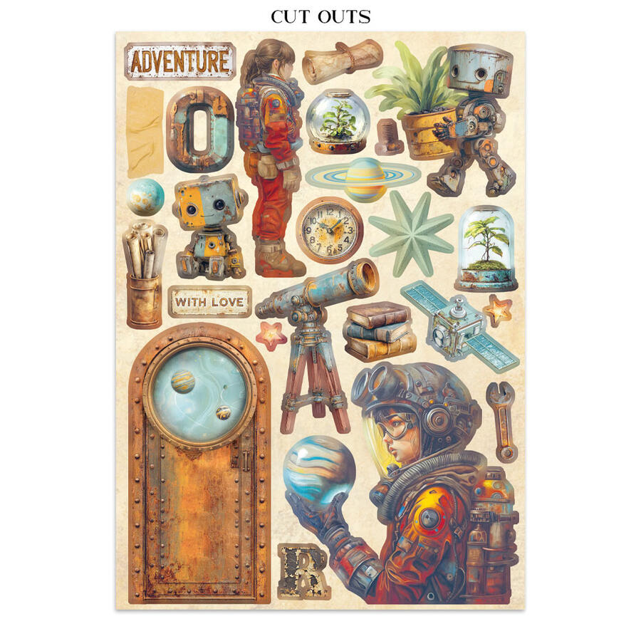 Junk journal stickers, cut-outs, backgrounds A new Beginning