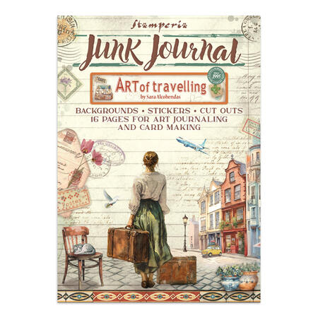 Junk Journal stickers, cut-outs, backgrounds Art of Travelling