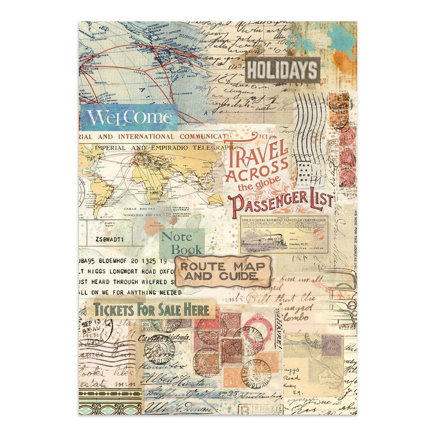 Junk Journal stickers, cut-outs, backgrounds Art of Travelling